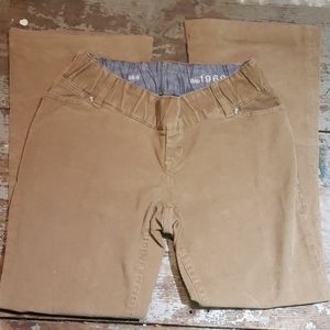 Maternity brown cords sz28/6 flair leg